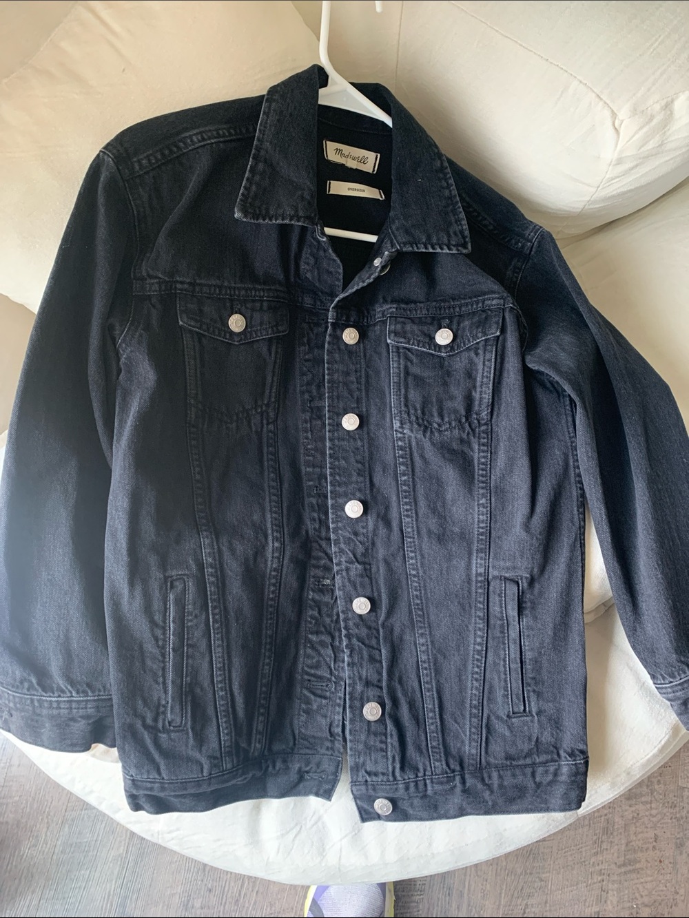 Madewell Oversized Trucker Black Denim Jacket
